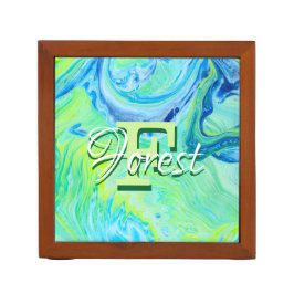 Brilliant Blue Fluid Art Stifthalter