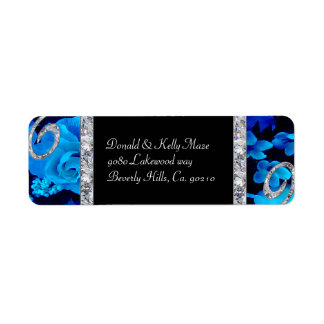 Brilliant Blue Rose & Diamond Wirbel Hochzeit