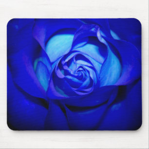Brilliant Blue Rose Mousepad