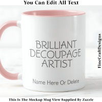Brilliant Decoupage Künstler Crafter, Name 017 Cra