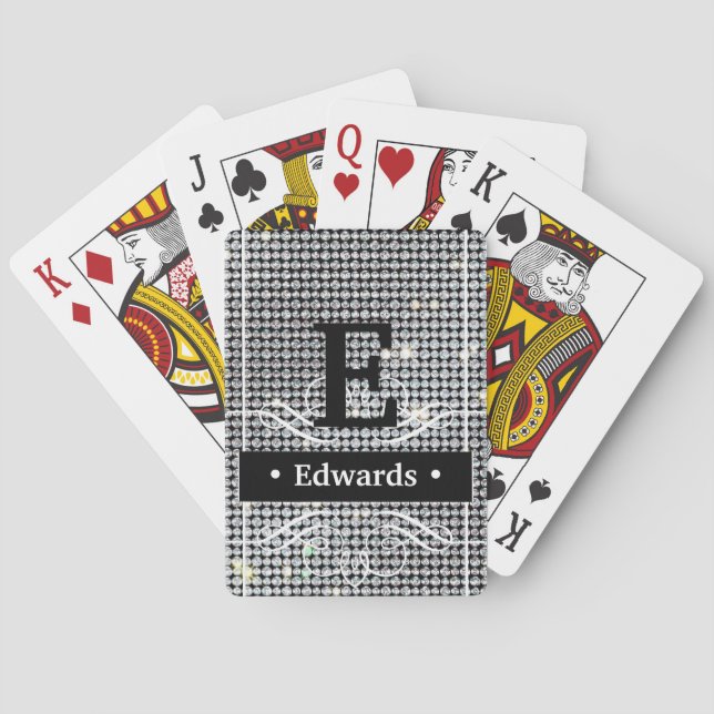 Brilliant diamond Playing Cards, personalized Play Spielkarten (Rückseite)