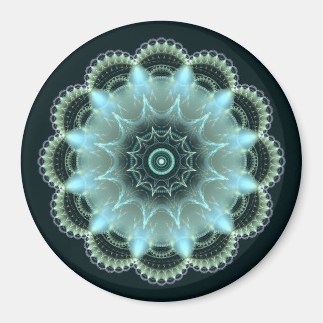 Brilliant Fraktal mandala Magnet (Vorne)
