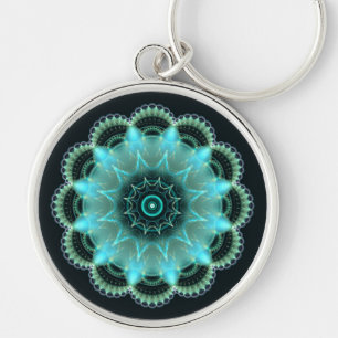 Brilliant Fraktal mandala Schlüsselanhänger