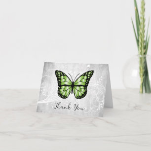 Brilliant Green Butterfly Danke Karte