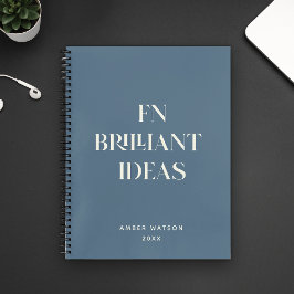 Brilliant Ideenplaner Modernes Design Blau Notizbuch