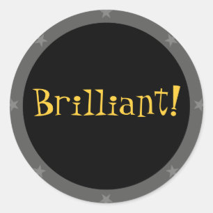Brilliant - Lehreraufkleber Runder Aufkleber