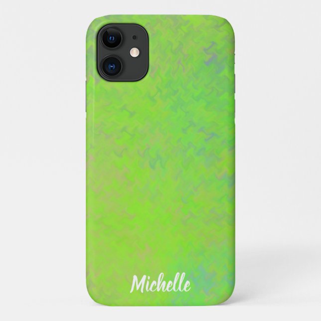 Brilliant Lime Green Marble Art Case-Mate iPhone Hülle (Rückseite)