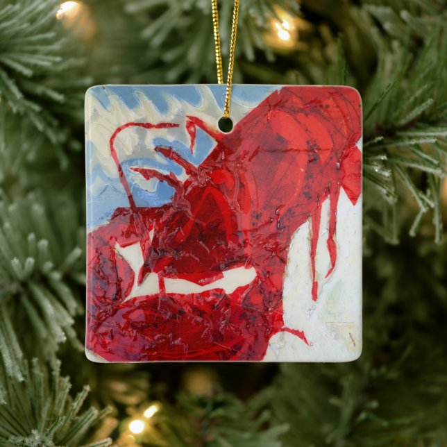 Brilliant Maine Lobster Keramikornament (Baum)