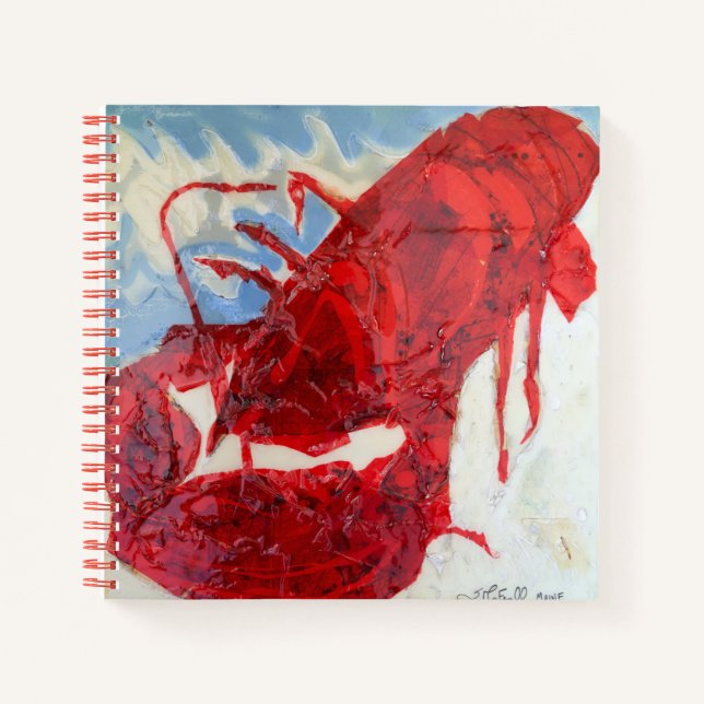 Brilliant Maine Lobster Notizbuch (Vorderseite)