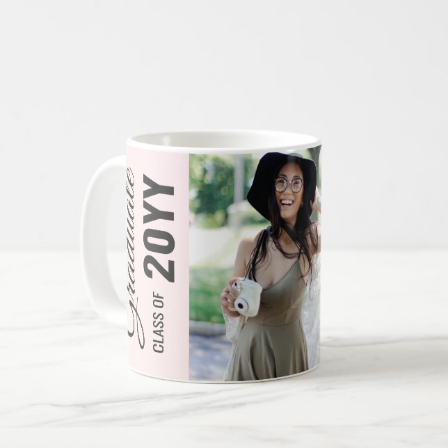 Brilliant Moderne Classic Foto Graduation Party Kaffeetasse (Vorderseite Links)