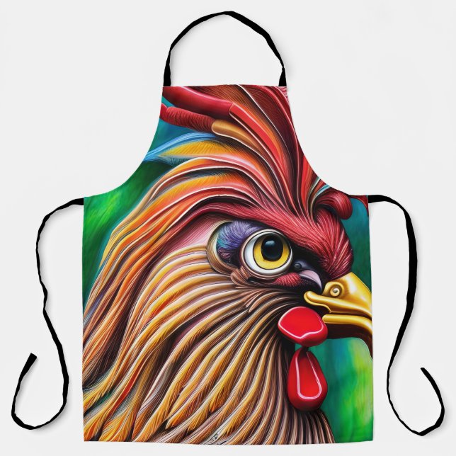 Brilliant Orange Rooster Schürze (Vorderseite)