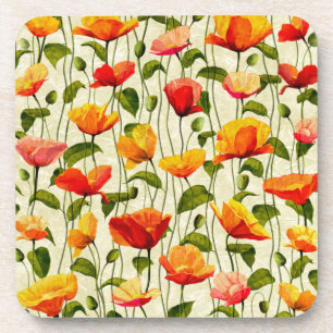 Brilliant Poppies Getränkeuntersetzer
