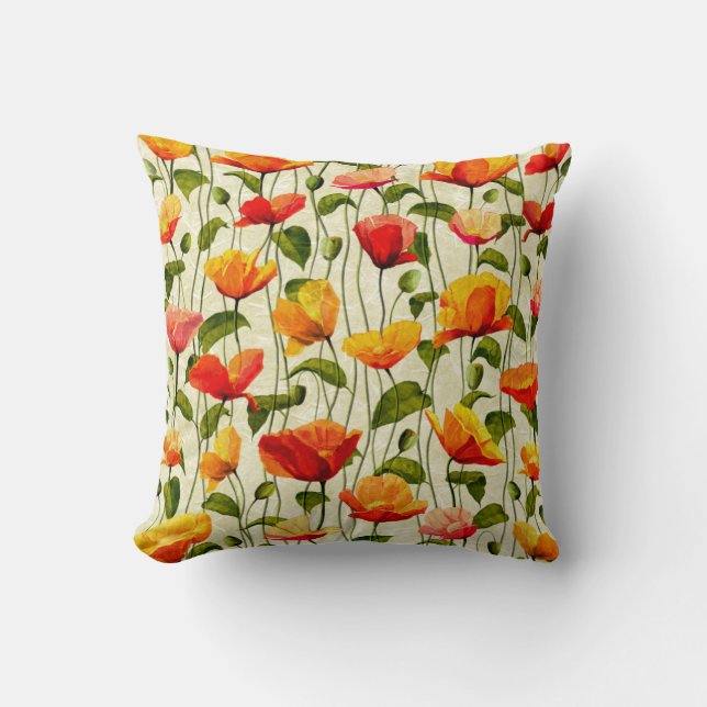 Brilliant Poppies Kissen (Vorderseite)