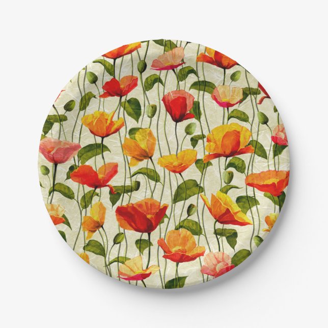 Brilliant Poppies Pappteller (Vorderseite)