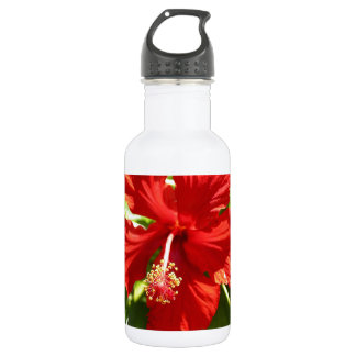 Brilliant Red Hawaiian Hibiskus Blume Trinkflasche