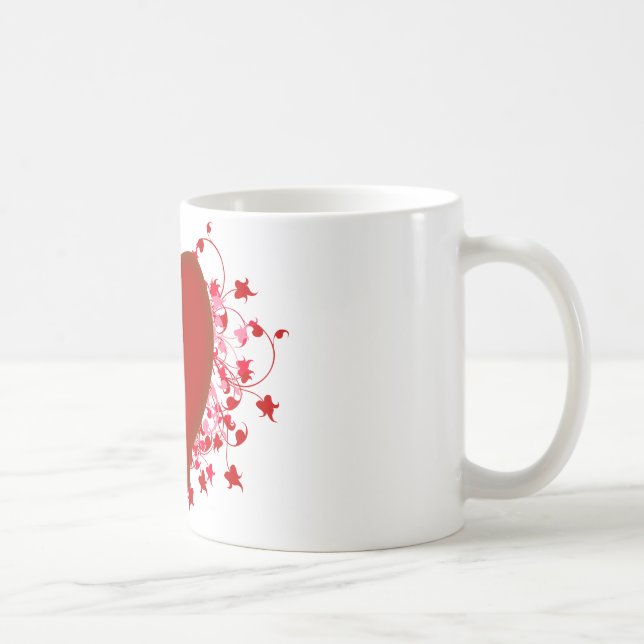Brilliant Red Heart Tasse (Rechts)