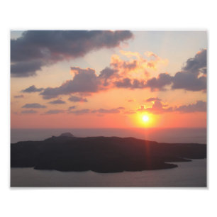 Brilliant Santorini Sunset Fotodruck