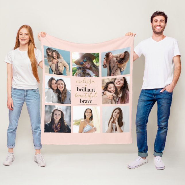 Brilliant Schöne, schöne 8 Foto Blush Pink Fleecedecke (Beispiel)