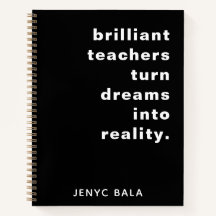 Brilliant Teacher Retro Black & White Design