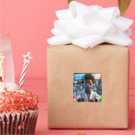 Brilliant Young Scientist   Quadratischer Aufkleber