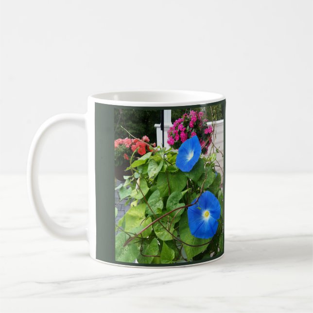 Brilliante Blaue Trichterwinden  Kaffeetasse (Links)