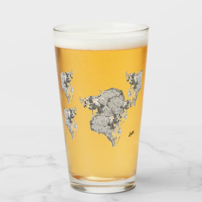 Brillware Beer Tasse : Buffalo's On Run (Vorne (Gefüllt))