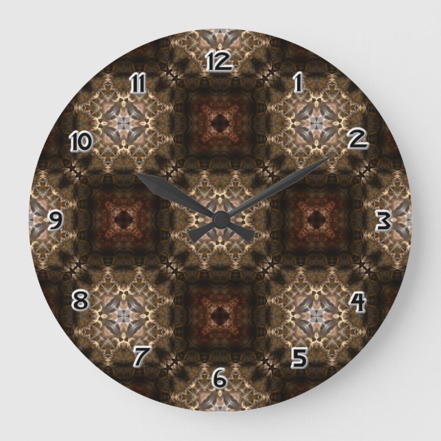 Brimitin Warrior Pattern 00120150507213527 Große Wanduhr (Vorderseite)