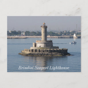 Brindisi Seaport Lighthouse Postkarte
