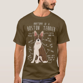 Brindle Boston Terrier Dog Anatomie T-Shirt