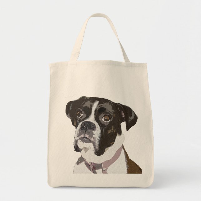 Brindle Boxer-Geschenk-Zusatz - Einkaufstasche (Vorne)