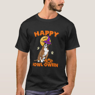 Brindle Boxer Hexenkostüm Hund Lover Happy Hallow T-Shirt