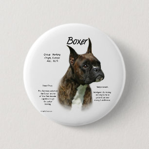 Brindle Boxer History Button
