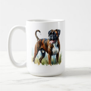 Brindle Boxer in Watercolor Kaffeetasse