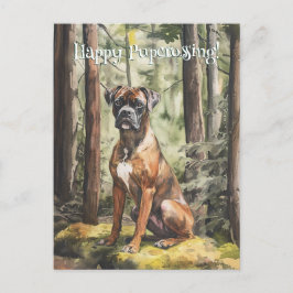 Brindle Boxer Postkreuzung - Postkarte