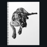Brindle Cane Corso Laying Pose Notebook Notizblock<br><div class="desc">A sleek notebook featuring an elegant black-and-white brindle Cane Corso design. Perfect for journaling,  note-taking,  or gifting to dog enthusiasts who love their breed.</div>