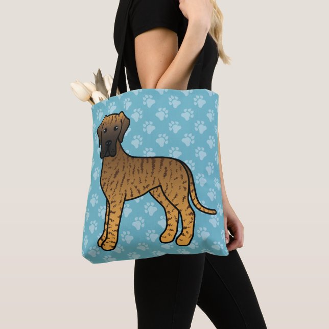 Brindle Coat Pattern Great Dane Cartoon Dog (Von Nahem)