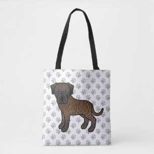 Brindle English Mastiff Niedlich Cartoon Dog