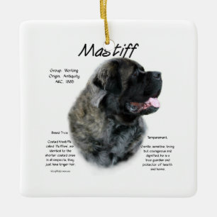 Brindle Fluffy Mastiff History Keramikornament