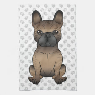 Brindle Französische Bulldogge / Frenchie Süßer Hu Geschirrtuch