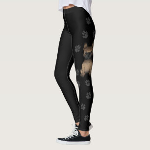 Brindle Französische Bulldogge / Frenchie Süßer Hu Leggings
