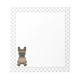 Brindle Französische Bulldogge / Frenchie Süßer Hu Notizblock