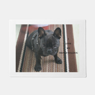 Brindle_French_Bulldog Liebe w pic Fußmatte