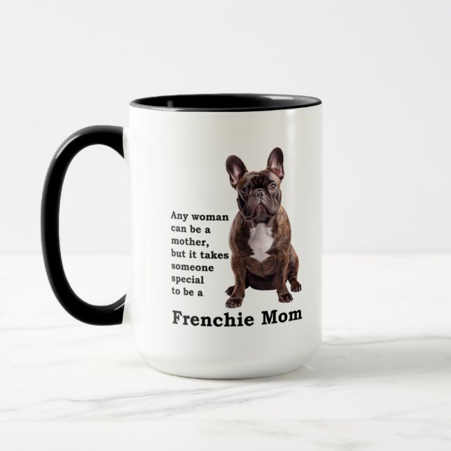Brindle French Bulldog Mama Tasse (Links)
