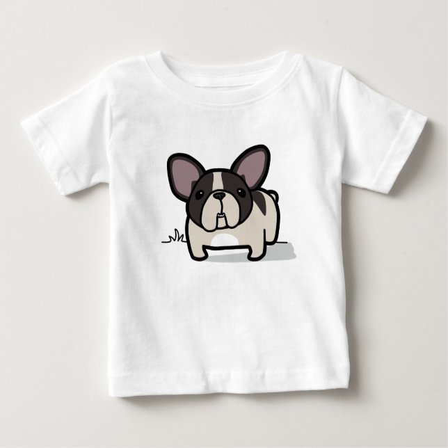 Brindle geschecktes Frenchie Baby T-shirt (Vorderseite)