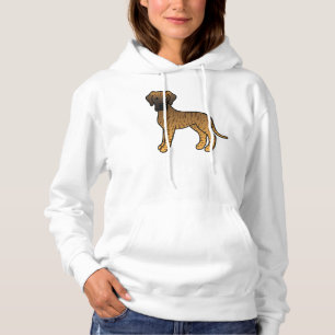 Brindle Great Dane Niedlich Cartoon Dog Hoodie