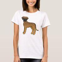 Brindle Great Dane Niedlich Cartoon Dog