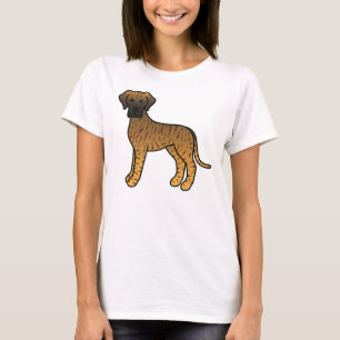 Brindle Great Dane Niedlich Cartoon Dog T-Shirt