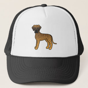 Brindle Great Dane Niedlich Cartoon Dog Truckerkappe