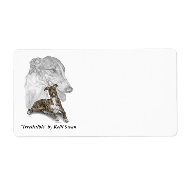 Brindle Greyhound Dog Art (Vorne)