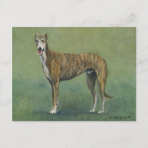 "Brindle Greyhound" Hund Art Postkarte